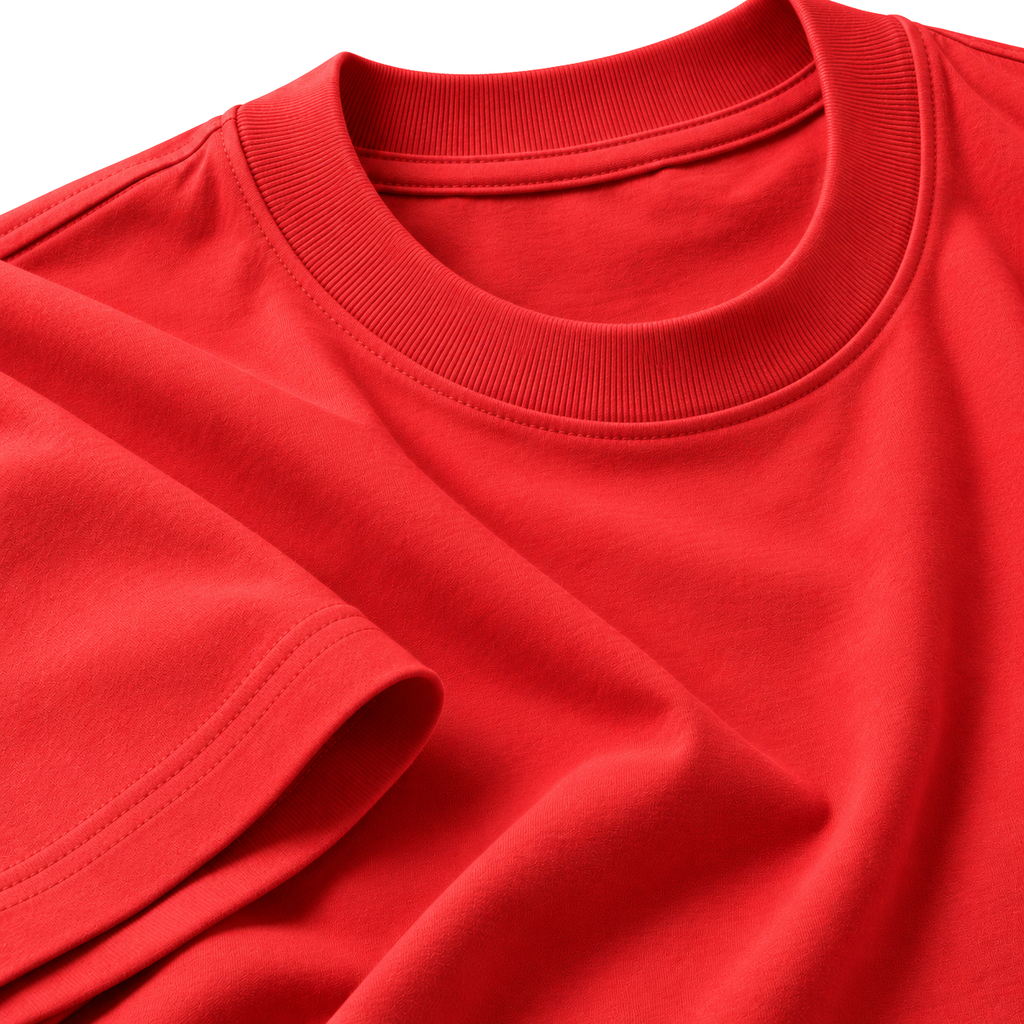 Premium Oversized Cotton T-Shirt – Coral Red | HAVRELLORN