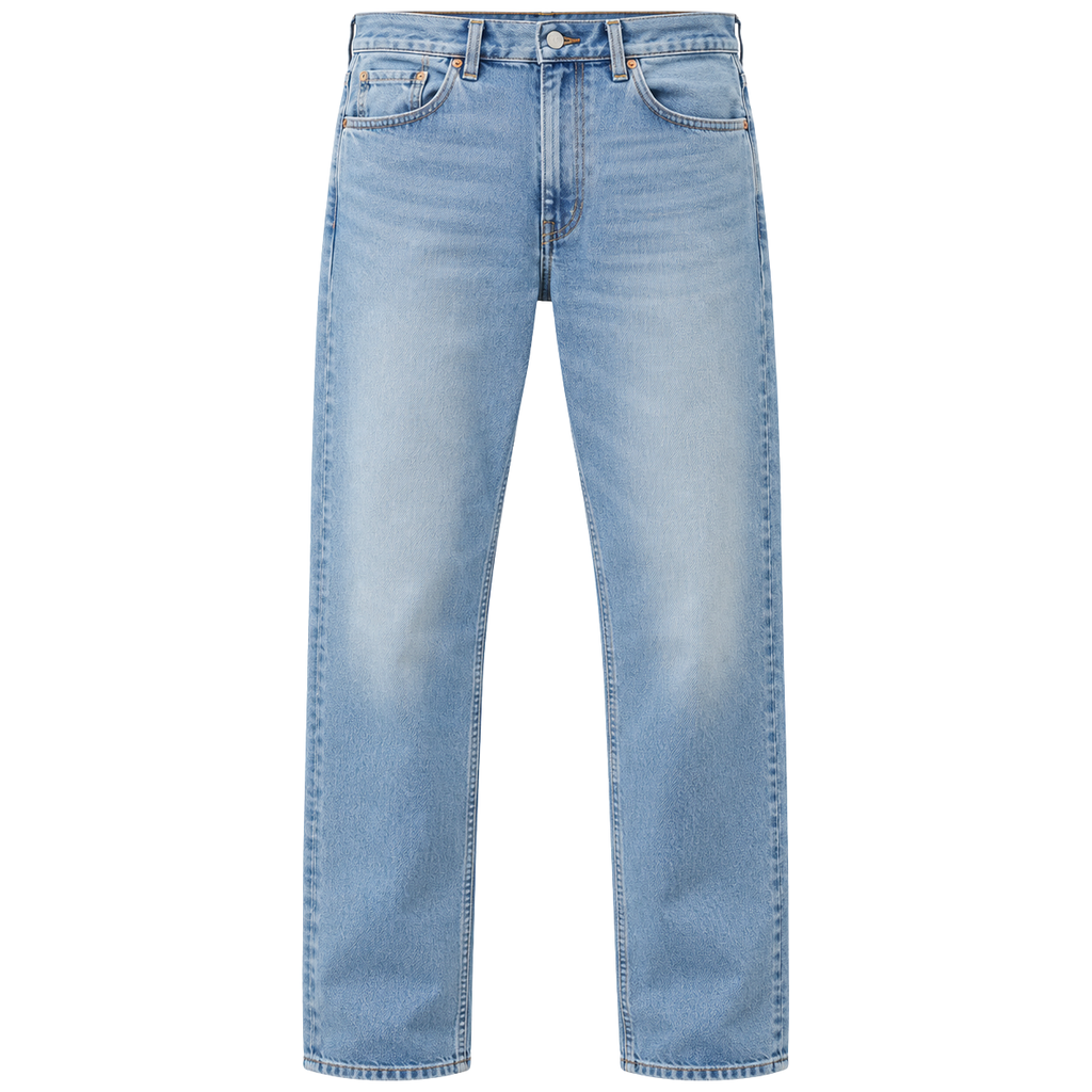 Premium Straight-Leg Denim Jeans – Light Blue | HAVRELLORN