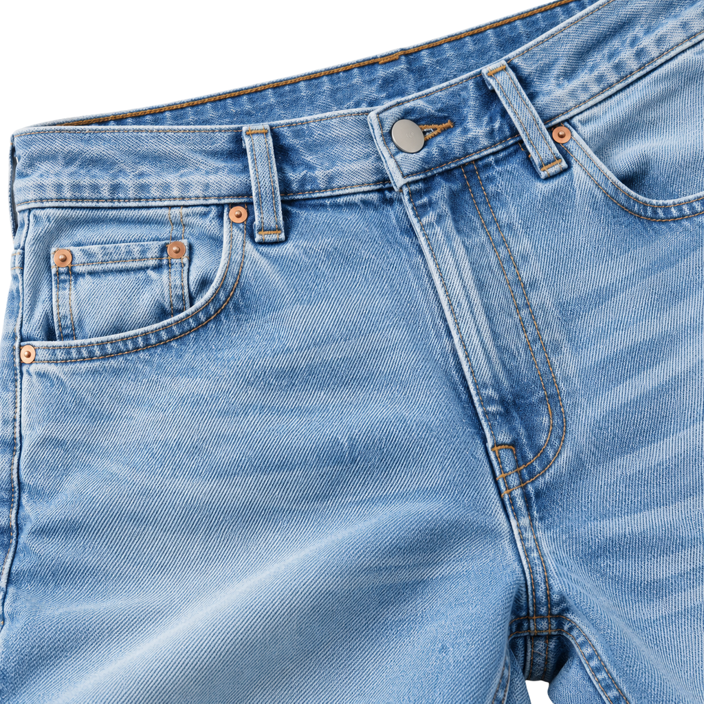 Premium Straight-Leg Denim Jeans – Light Blue | HAVRELLORN