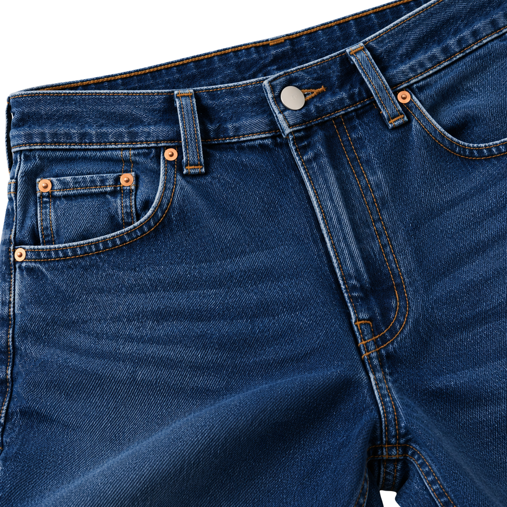 Premium Straight-Leg Denim Jeans – Dark Indigo Blue | HAVRELLORN