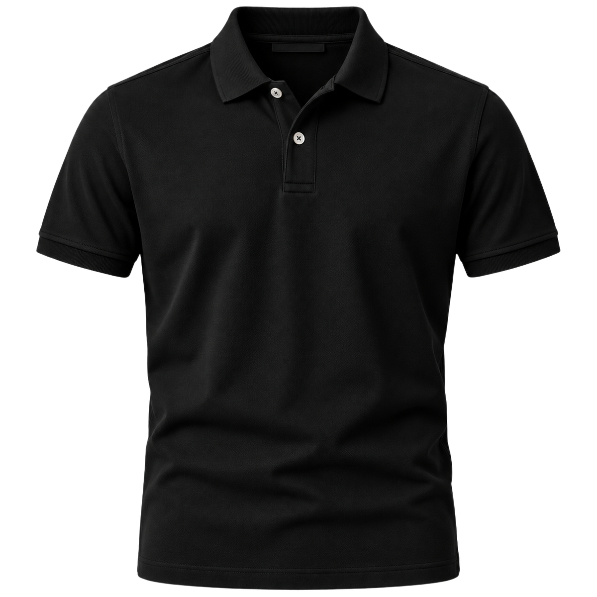 Premium Cotton Piqué Polo Shirt – Classic Black | HAVRELLORN