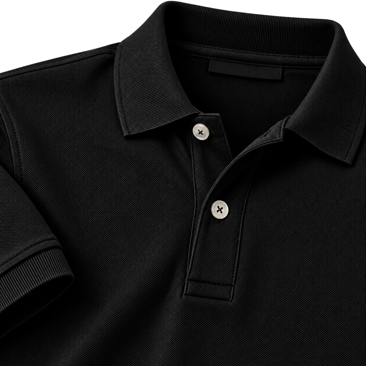 Premium Cotton Piqué Polo Shirt – Classic Black | HAVRELLORN