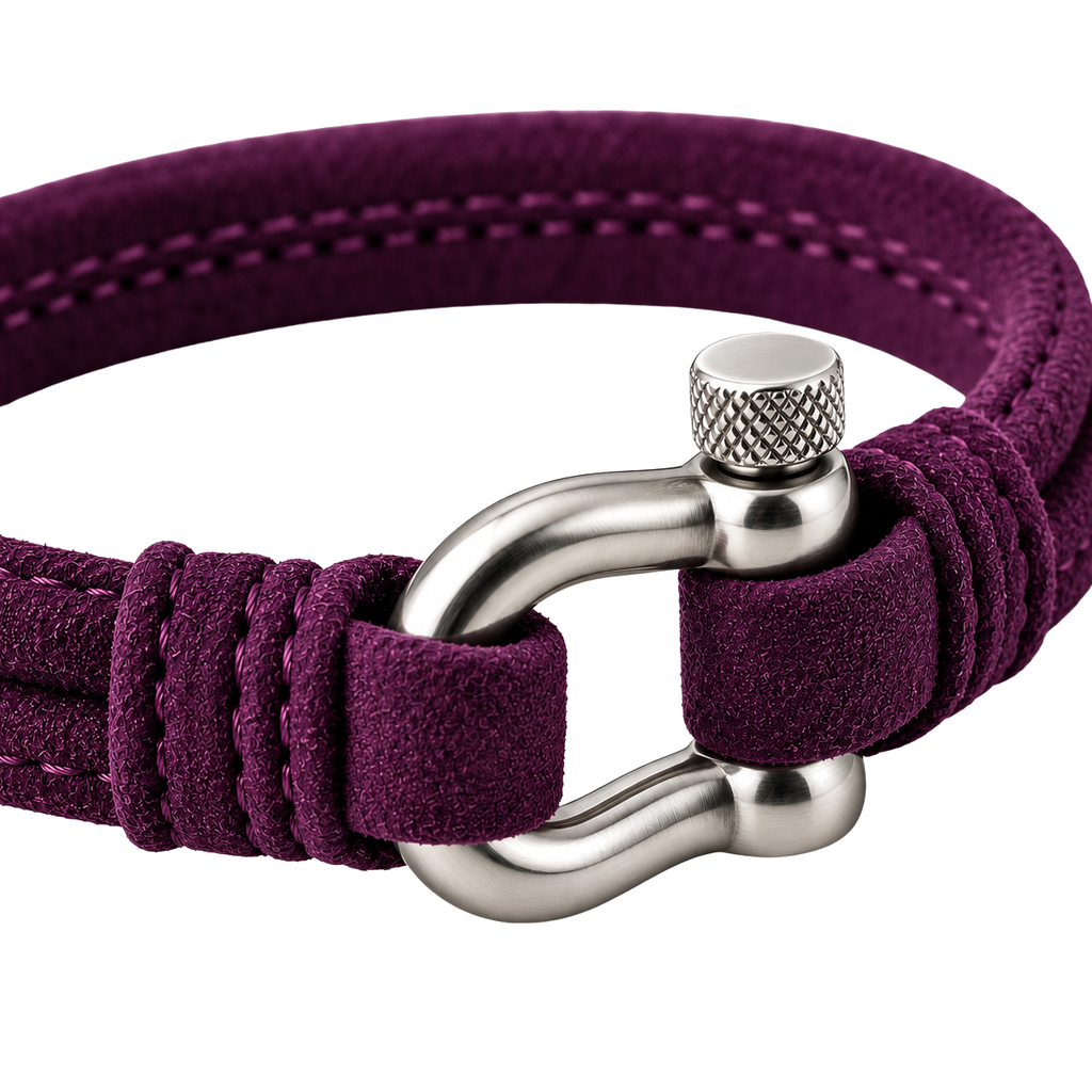 Premium Double-Wrap Suede Bracelet – Deep Purple | HAVRELLORN