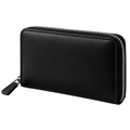 Premium Leather Zip-Around Wallet – Classic Black | HAVRELLORN