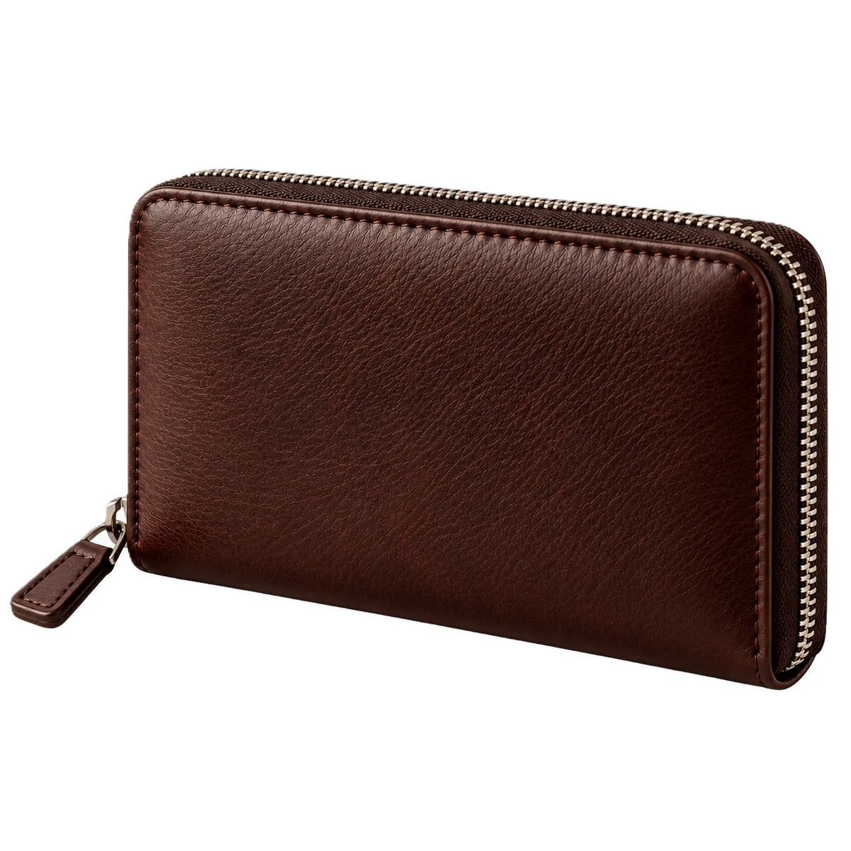 Premium Leather Zip-Around Wallet – Rich Brown | HAVRELLORN