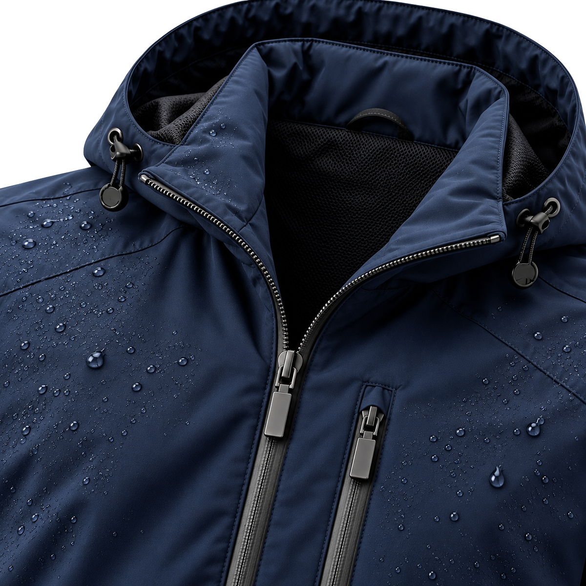 Premium Waterproof Hooded Jacket – Midnight Navy | HAVRELLORN